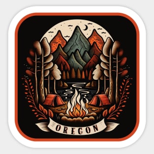 Oregon PNW Camping Adventure Sticker